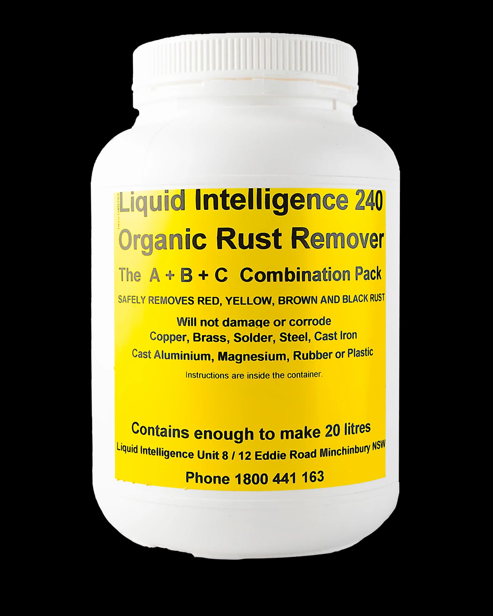 Liquid Intelligence 240 Organic Rust Remover, Kit, makes 20L
