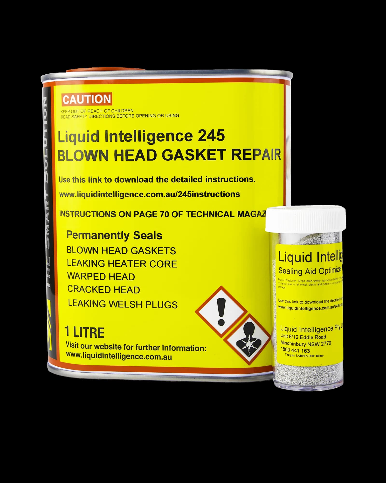 Liquid Intelligence 245 Blown Head Gasket Repair, 1L can