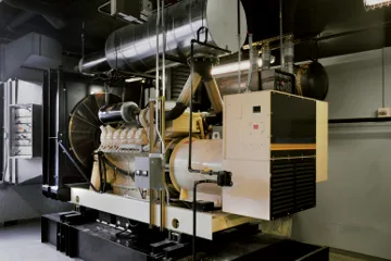 A large diesel generator set