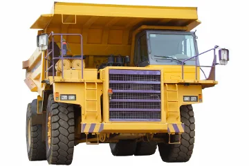 A mining haul truck
