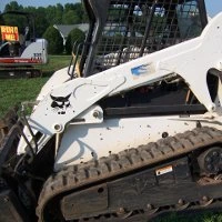 A tracked skid steer loader