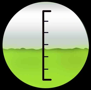 A coolant level dropping in a reservoir