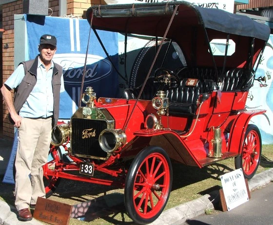 Bob Trevan with one of his early Fords