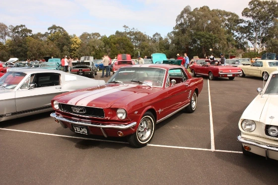 David Evans’s red 1966 Ford Mustang