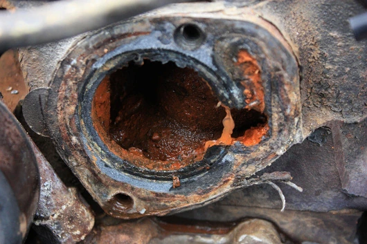 Before: inside the cylinder head