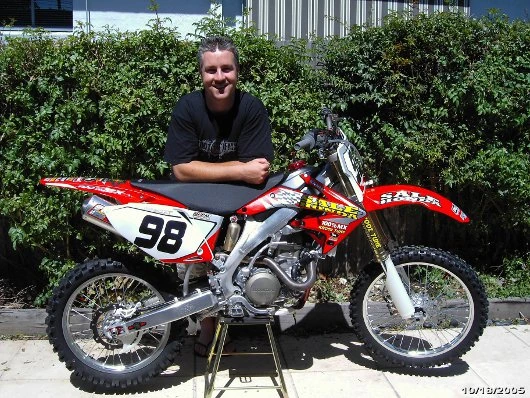 Paul Hoey with his dirt bike